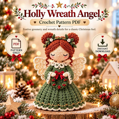 7-in-1 Christmas Angel Crochet Pattern Bundle PDF | Amigurumi Angel Dolls & Holiday Decor | English + German Digital Download