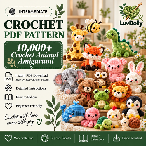 10,000+ Amigurumi Animal Crochet Patterns Bundle PDF | Cute Crochet Animals Collection | Beginner Friendly | Instant Digital Download
