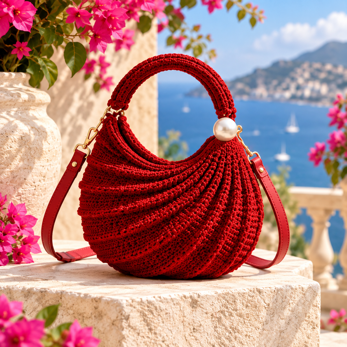 Wavy Handbag Crochet Pattern PDF | Textured Shoulder Bag Crochet Pattern | Easy DIY Purse with Video Tutorial | Beginner Friendly | Instant Download