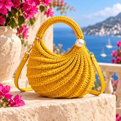 Wavy Handbag Crochet Pattern PDF | Textured Shoulder Bag Crochet Pattern | Easy DIY Purse with Video Tutorial | Beginner Friendly | Instant Download