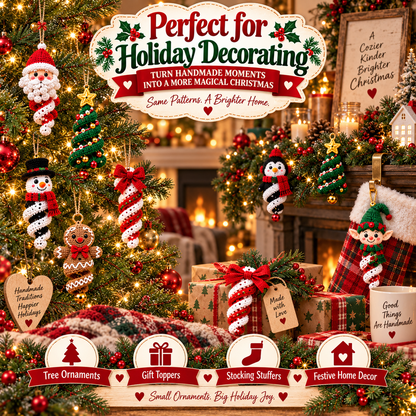 60+ Crochet Spiral Pattern Bundle PDF | Christmas Hanging Ornaments | Wind Spinner Crochet Decor | Instant Download