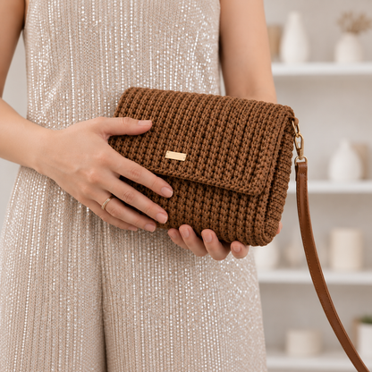 Crochet Crossbody Bag Pattern PDF + Video Tutorial | Textured Shoulder Bag & Flap Purse Pattern | Step-by-Step Crochet Guide | Digital Download