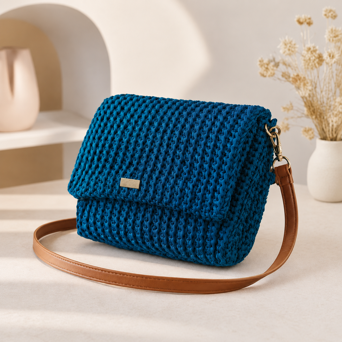 Crochet Crossbody Bag Pattern PDF + Video Tutorial | Textured Shoulder Bag & Flap Purse Pattern | Step-by-Step Crochet Guide | Digital Download