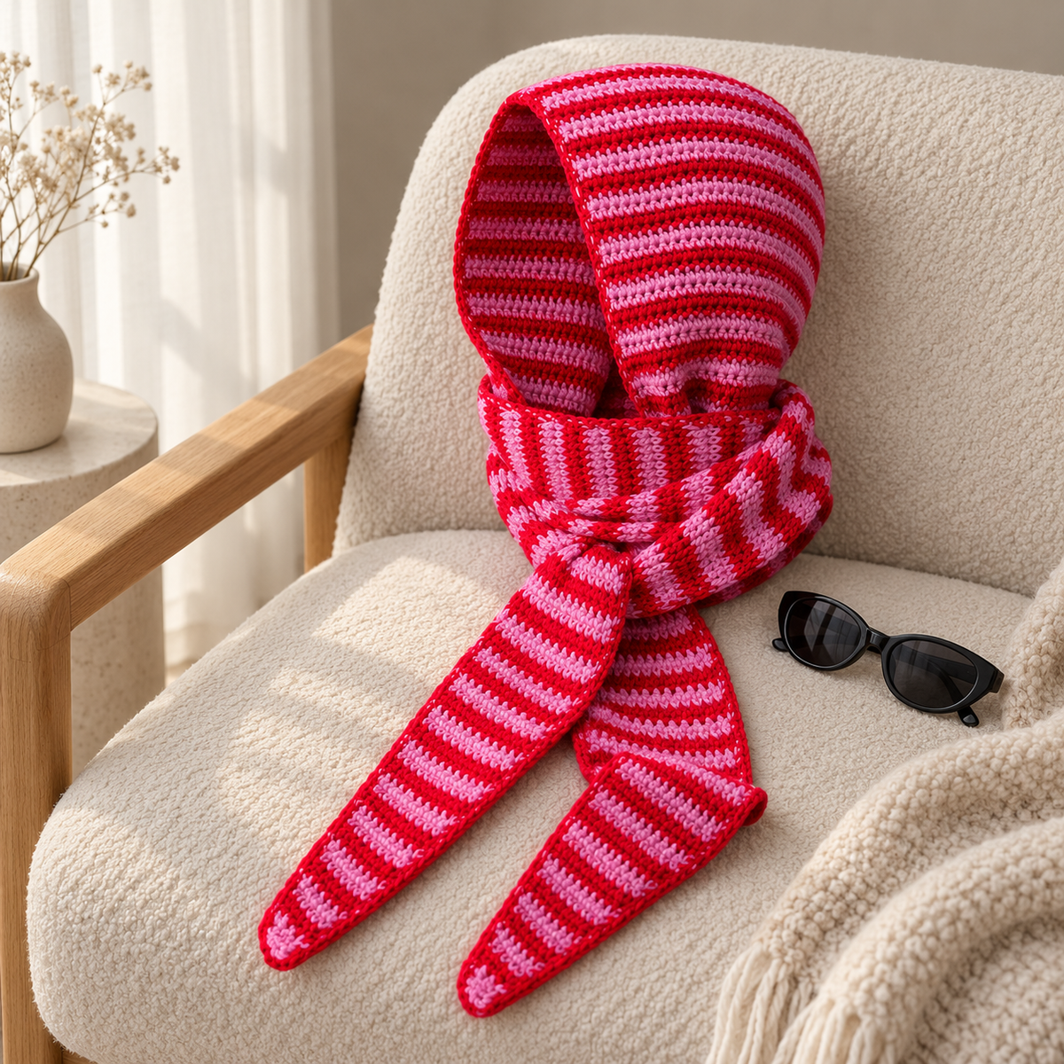 Mila Hood Scarf Crochet Pattern PDF | Hooded Scarf Crochet Pattern | Striped Crochet Hood & Neck Warmer | Cozy Winter Accessory | Digital Download