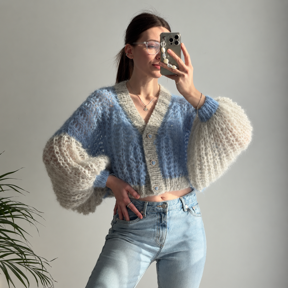Lace Mohair Cardigan Crochet Pattern PDF | Fluffy Oversized V-Neck Cardigan | Women’s Crochet Sweater Pattern | Digital Download