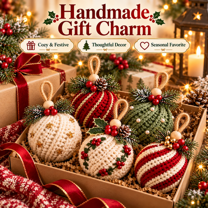 5-in-1 Christmas Bauble Crochet Pattern PDF | Twisted Rib Ornament Bundle | Crochet Christmas Tree Decorations | Holiday Decor Digital Download