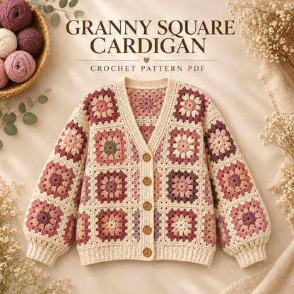 Granny Square Vest Crochet Pattern PDF | Boho Layering Vest | Digital Download