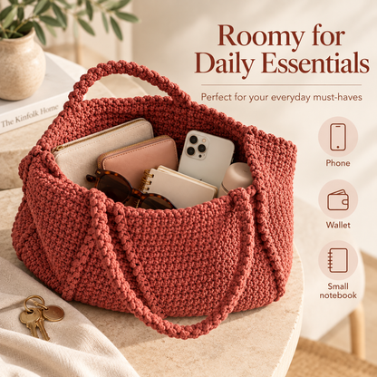 Crochet Tote Bag Pattern PDF | Everyday Shoulder Bag | Handmade Market & Summer Purse | Easy Crochet Bag Digital Download