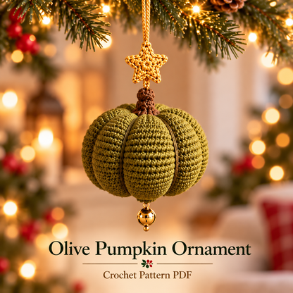 5-in-1 Holiday Ornament Crochet Pattern PDF | 3D Spiral Christmas Tree & Pumpkin Patterns