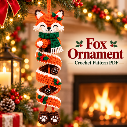 6-in-1 Christmas Spiral Ornament Crochet Pattern PDF | Holiday Hanging Decor Digital Download
