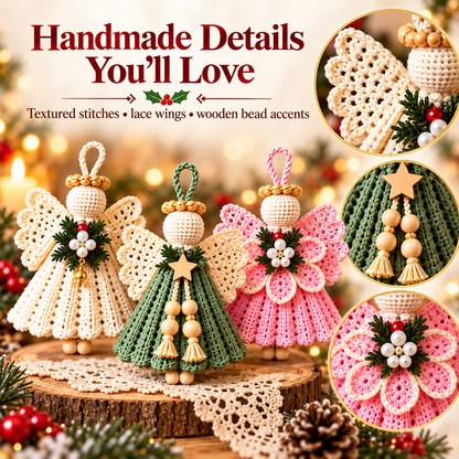 5-in-1 Crochet Angel Ornament Pattern Bundle PDF | Christmas Angel Amigurumi | Holiday Tree Decorations | Digital Download