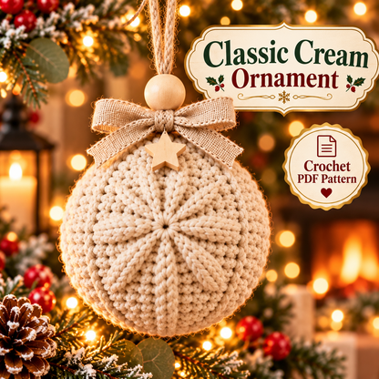 3-in-1 Crochet Christmas Bauble Pattern PDF | Cable & Textured Ornament Bundle | Christmas Tree Decorations