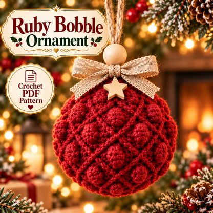 3-in-1 Crochet Christmas Bauble Pattern PDF | Cable & Textured Ornament Bundle | Christmas Tree Decorations