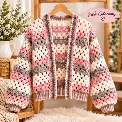 Crochet Cardigan Pattern PDF | Women’s Granny Cardigan | Easy Crochet Sweater Digital Download