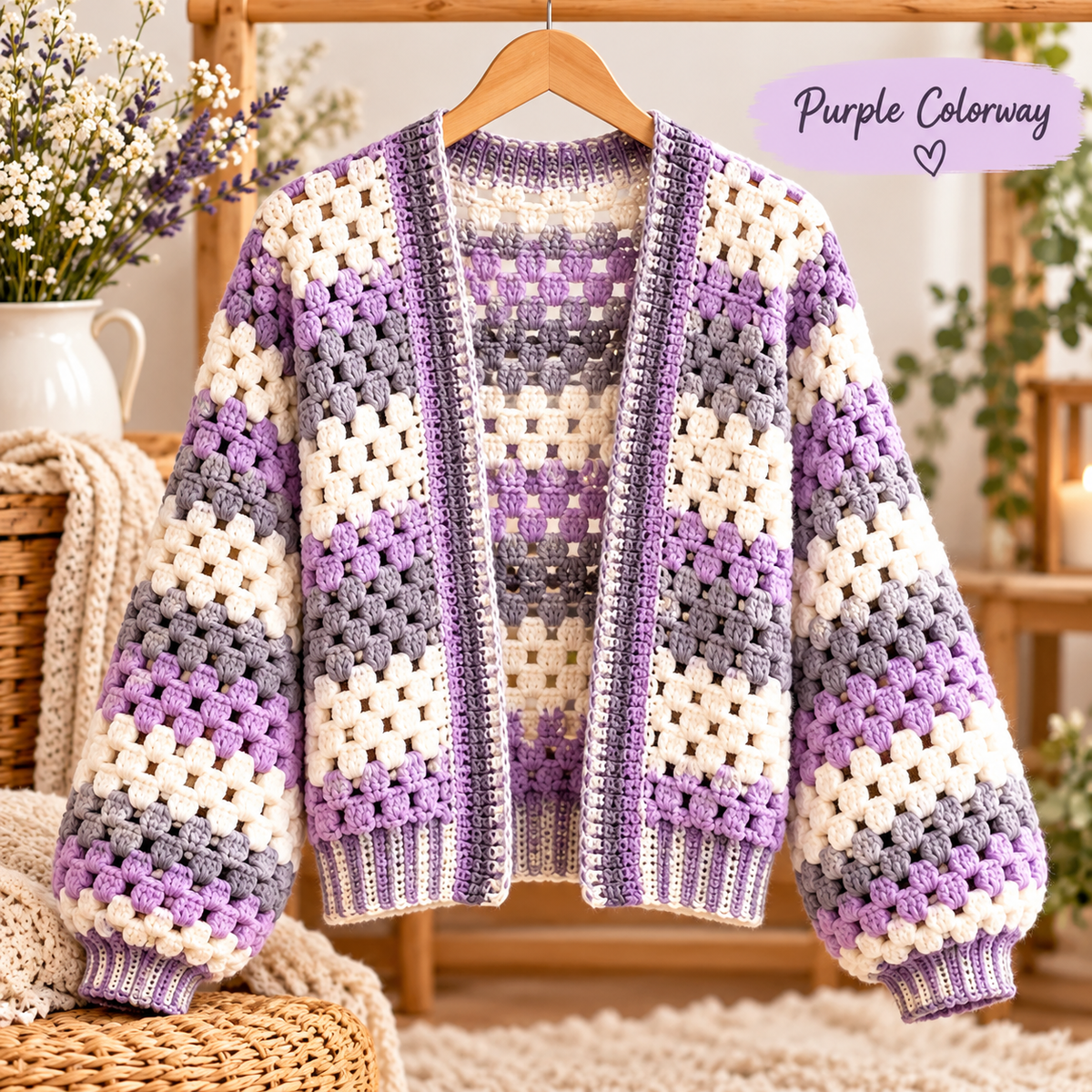 Crochet Cardigan Pattern PDF | Women’s Granny Cardigan | Easy Crochet Sweater Digital Download