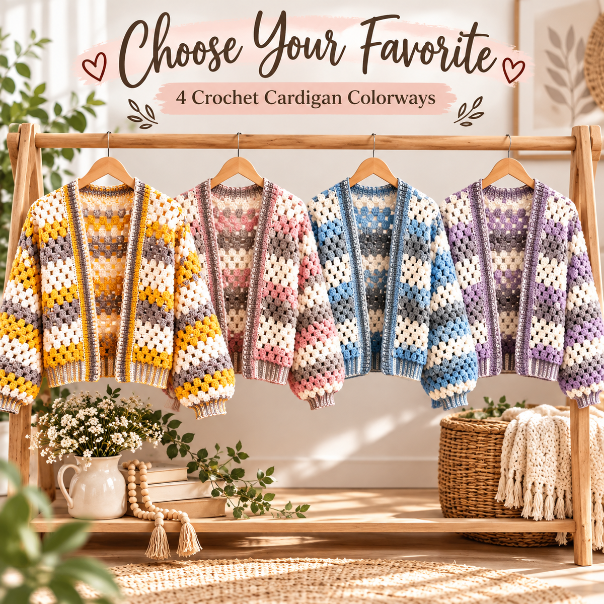 Crochet Cardigan Pattern PDF | Women’s Granny Cardigan | Easy Crochet Sweater Digital Download