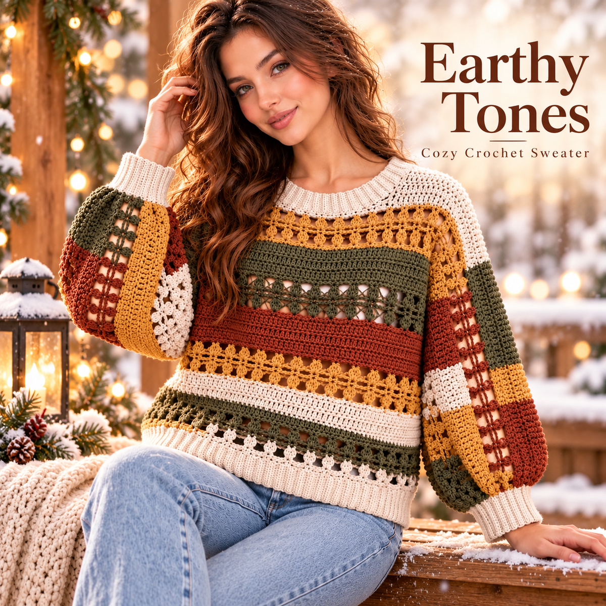 Easy Crochet Sweater Pattern PDF | Women’s Pullover Jumper | DIY Handmade Sweater Digital Download