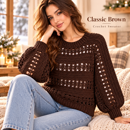Easy Crochet Sweater Pattern PDF | Women’s Pullover Jumper | DIY Handmade Sweater Digital Download