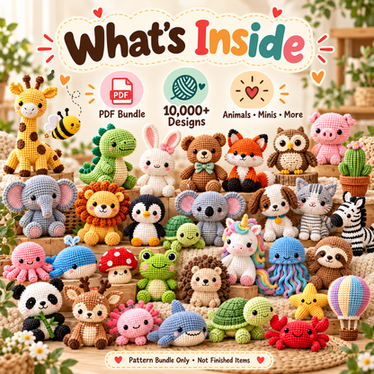 10,000+ Amigurumi Animal Crochet Patterns Bundle PDF | Cute Crochet Animals Collection | Beginner Friendly | Instant Digital Download