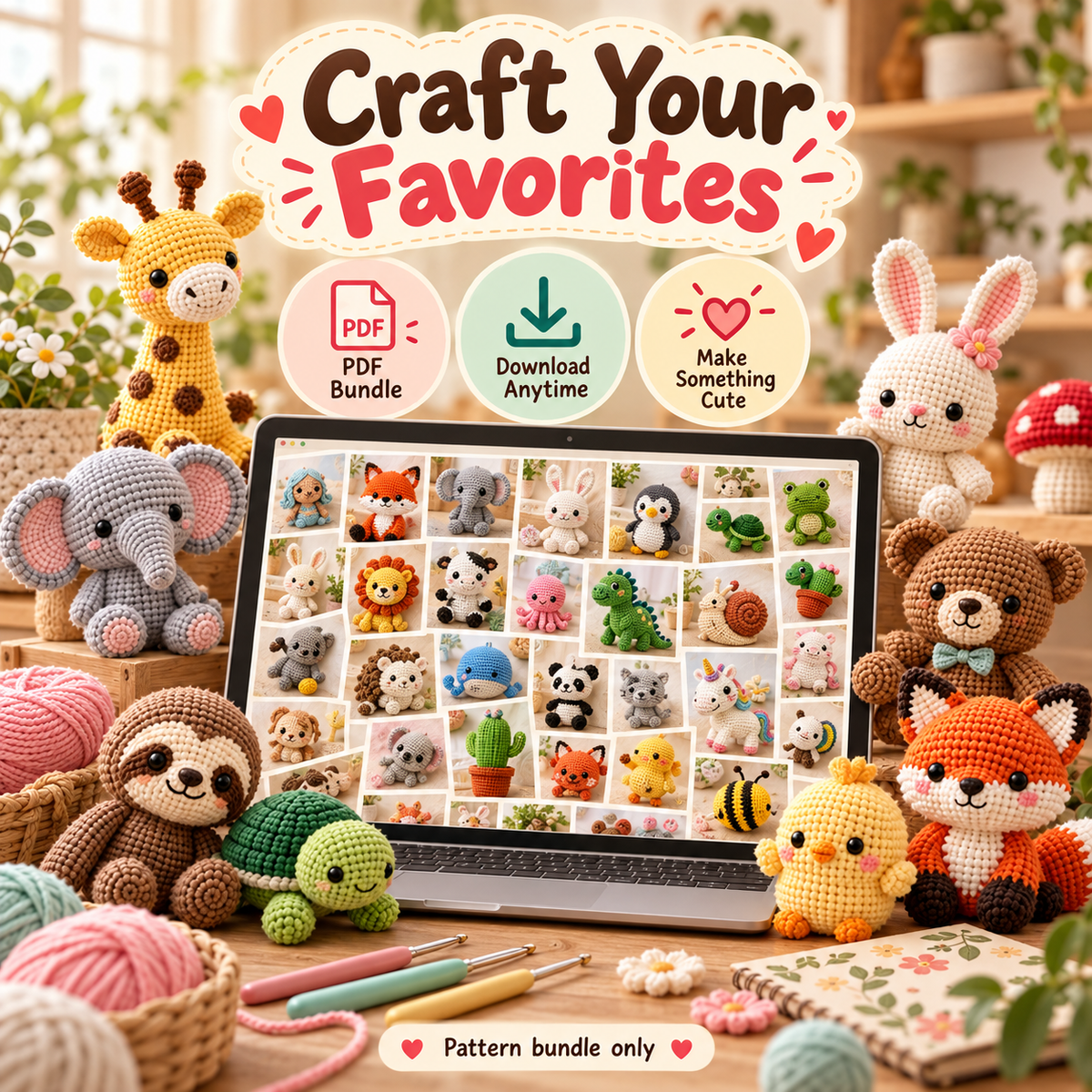 10,000+ Amigurumi Animal Crochet Patterns Bundle PDF | Cute Crochet Animals Collection | Beginner Friendly | Instant Digital Download