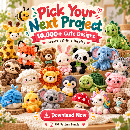 10,000+ Amigurumi Animal Crochet Patterns Bundle PDF | Cute Crochet Animals Collection | Beginner Friendly | Instant Digital Download